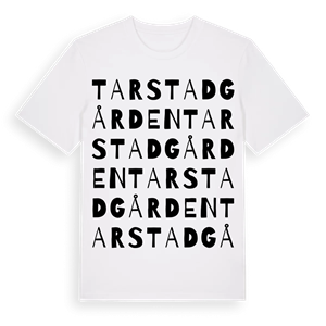 Tarstadgården ordlek t-shirt – ekologisk bomull t-shirt från Pinshirt