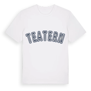 Teatern college t-shirt – ekologisk bomull t-shirt från Pinshirt
