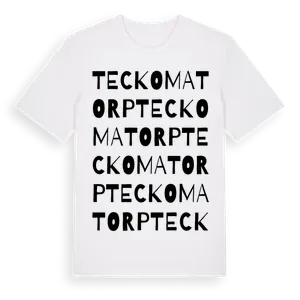 Teckomatorp ordlek t-shirt – ekologisk bomull t-shirt från Pinshirt