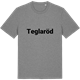 Mid Heather Gray t-shirt med Teglaröd fetstil t-shirt