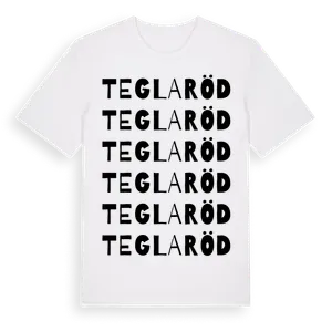 Teglaröd ordlek t-shirt – ekologisk bomull t-shirt från Pinshirt
