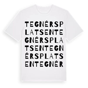 Tegnérsplatsen ordlek t-shirt – ekologisk bomull t-shirt från Pinshirt
