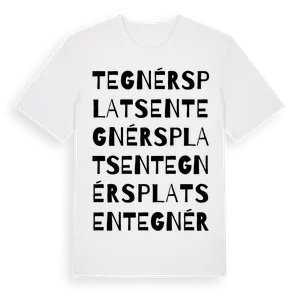 Tegnérsplatsen ordlek t-shirt – ekologisk bomull t-shirt från Pinshirt