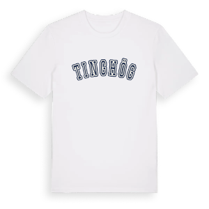 Tinghög college t-shirt – ekologisk bomull t-shirt från Pinshirt