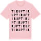 Pink Cotton t-shirt med Tirup ordlek t-shirt