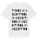 White t-shirt med Tivolihusen ordlek t-shirt