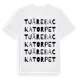 White t-shirt med Tjärebackatorpet ordlek t-shirt
