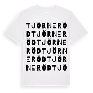 Tjörneröd ordlek t-shirt – ekologisk bomull t-shirt från Pinshirt