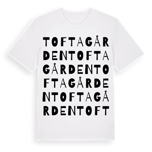 Toftagården ordlek t-shirt – ekologisk bomull t-shirt från Pinshirt