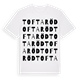 White t-shirt med Toftaröd ordlek t-shirt