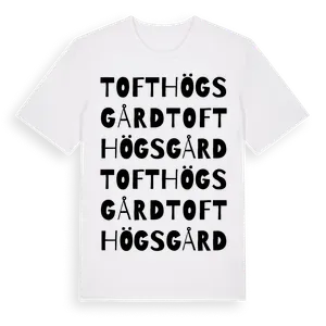 Tofthögs Gård ordlek t-shirt – ekologisk bomull t-shirt från Pinshirt