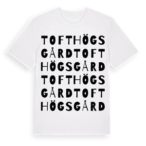 Tofthögs gård ordlek t-shirt – ekologisk bomull t-shirt från Pinshirt
