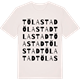 Vintage White t-shirt med Tölastad ordlek t-shirt