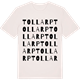 Vintage White t-shirt med Tollarp ordlek t-shirt