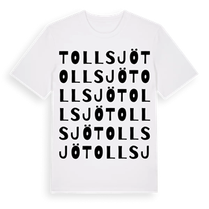 Tollsjö ordlek t-shirt – ekologisk bomull t-shirt från Pinshirt