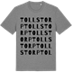 Mid Heather Gray t-shirt med Tollstorp ordlek t-shirt