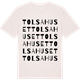 Vintage White t-shirt med Tolsahuset ordlek t-shirt