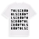 White t-shirt med Tolseröd ordlek t-shirt