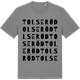 Mid Heather Gray t-shirt med Tolseröd ordlek t-shirt