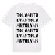 White t-shirt med Tolvan ordlek t-shirt