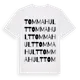 White t-shirt med Tommahult ordlek t-shirt