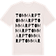 Vintage White t-shirt med Tommarp ordlek t-shirt