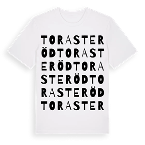 Torasteröd ordlek t-shirt – ekologisk bomull t-shirt från Pinshirt
