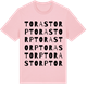 Pink Cotton t-shirt med Torastorp ordlek t-shirt