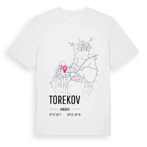 Torekov karta t-shirt – ekologisk bomull t-shirt från Pinshirt