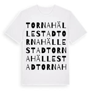 Torna Hällestad ordlek t-shirt – ekologisk bomull t-shirt från Pinshirt