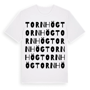 Tornhög ordlek t-shirt – ekologisk bomull t-shirt från Pinshirt