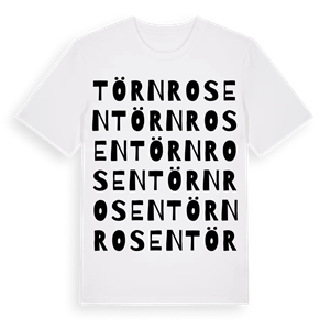 Törnrosen ordlek t-shirt – ekologisk bomull t-shirt från Pinshirt