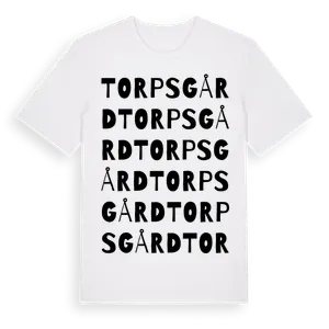 Torps Gård ordlek t-shirt – ekologisk bomull t-shirt från Pinshirt