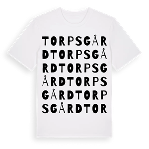 Torps gård ordlek t-shirt – ekologisk bomull t-shirt från Pinshirt