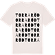 Vintage White t-shirt med Torraröd ordlek t-shirt