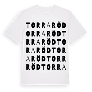 Torraröd ordlek t-shirt – ekologisk bomull t-shirt från Pinshirt