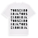 White t-shirt med Torsebro bruk ordlek t-shirt