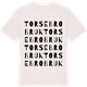 Vintage White t-shirt med Torsebro bruk ordlek t-shirt