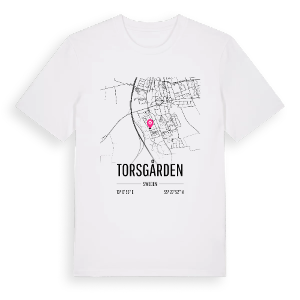 Torsgården karta t-shirt – ekologisk bomull t-shirt från Pinshirt