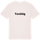 Vintage White t-shirt med Torshög fetstil t-shirt