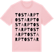 Pink Cotton t-shirt med Tostarp ordlek t-shirt