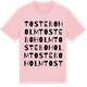 Pink Cotton t-shirt med Tosteboholm ordlek t-shirt