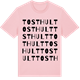 Pink Cotton t-shirt med Tosthult ordlek t-shirt