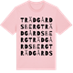 Pink Cotton t-shirt med Trädgårdsberg ordlek t-shirt
