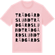 Pink Cotton t-shirt med Trädgårdslund ordlek t-shirt
