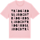 Pink Cotton t-shirt med Trädgårdslunden ordlek t-shirt