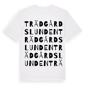 Trädgårdslunden ordlek t-shirt – ekologisk bomull t-shirt från Pinshirt