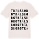 Vintage White t-shirt med Trälsborg ordlek t-shirt