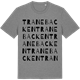 Mid Heather Gray t-shirt med Tranebacken ordlek t-shirt