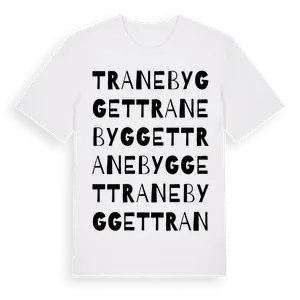 Tranebygget ordlek t-shirt – ekologisk bomull t-shirt från Pinshirt